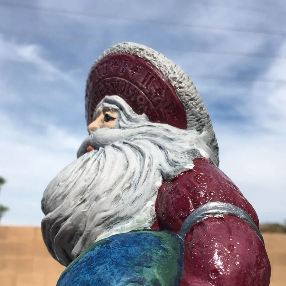 Vintage 1999 Hand-painted Ceramic Millennium Santa Claus Figure